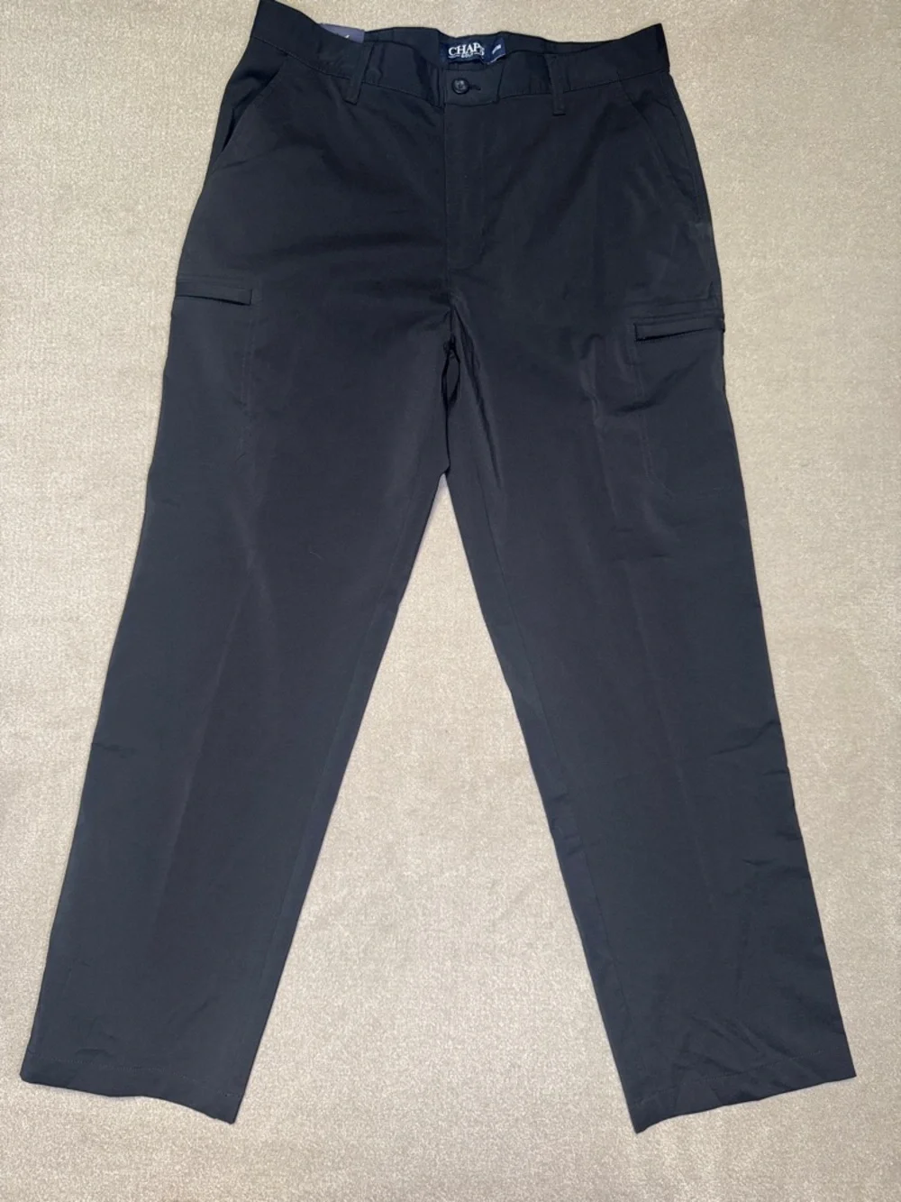 Chaps Golf Stretch Navy‎ Blue Pants Mens 32x30 Flat Front Performance Trousers
